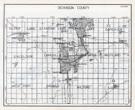 Dickinson County Map, Iowa State Atlas 1930c